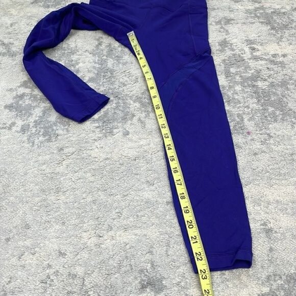 Athleta Salutation Stash Pocket II Blue Purple Mesh 7/8 Tight Leggings Sz XXS - Picture 9 of 12